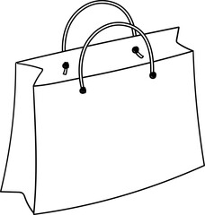 shopping bag sketch hand drawn 
