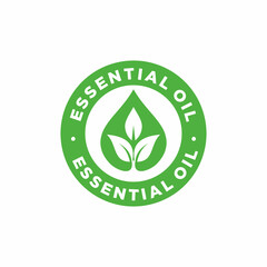 Essential oil logo template illustration. suitable for product label