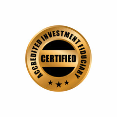 Professional Finance Certification Badge Design Template. Certified Company Examination stamp