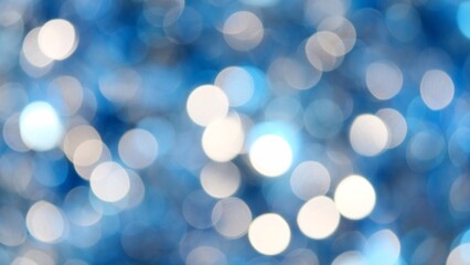 Blue Festive blurred bokeh background