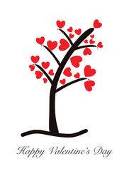 Tree plant leaf flora element flower symbol decoration love heart red pink orange gradient color very beautiful pretty romantic 14 fourteen february happy valentine day wedding couple vector concept