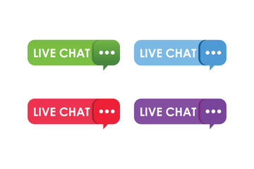 live chat vector set concept