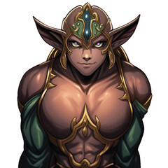 Obraz premium 亜人キャラクター立ち絵イラスト(AI generated image)