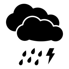 illustration of Thunderstorm design Icon