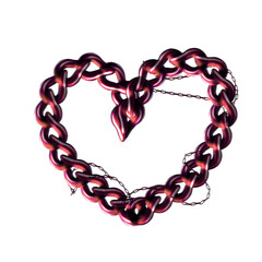 red heart made of chains