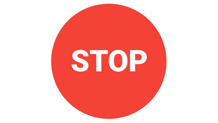 stop sign isolated on white