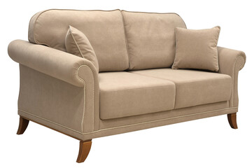 Sofa isolated on white background. Including clipping path