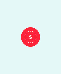 Illustration vector graphic of dollar over time, dollar in time, financial time. Money in time icon