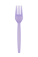 Close up of a colorful plastic Purple Fork