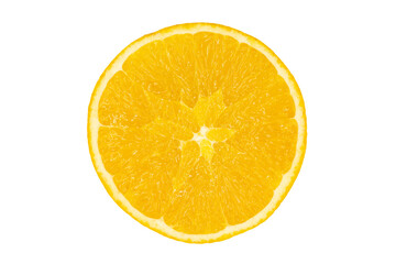 Orange slices isolated on a white background. Clipping Path. Full depth of field. close up