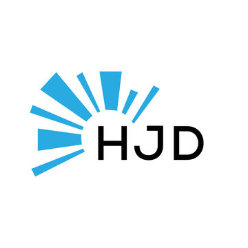 HJD letter logo. HJD blue image on white background and black letter. HJD technology  Monogram logo design for entrepreneur and business. HJD best icon.

