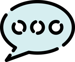 カラー点線アイコン　会話