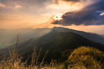 View of   Phu Chi Dao or Phu Chee Dao mountain at Chiang Rai, Thailand