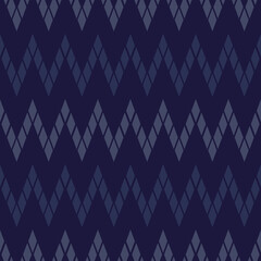 Indigo navy blue geometric traditional ethnic pattern Ikat seamless pattern abstract design for fabric print cloth dress carpet curtains and sarong Aztec African Indian Indonesian 