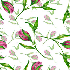 
Watercolor alstroemeria flowers in a seamless pattern. Can be used as fabric, wallpaper, wrap.