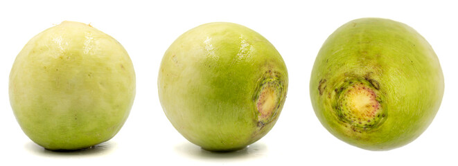 Set of radish images. Radish isolated on a white background. Clipping Path. Full depth of field. close up