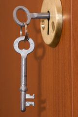 Key at the door-lock