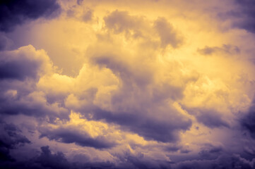 Fototapeta na wymiar Close Up Abstract Background Of Clouds 18-7-2020 In Yellow