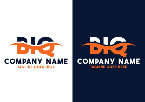 Letter BIQ logo design template, BIQ logo