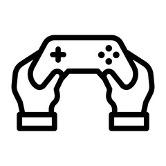 joystick line icon illustration vector graphic