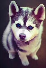 Obraz premium Cute dog portrait ,made with Generative AI