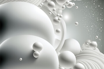 background with bubbles, 3d style white sphere abstract art image, milky 3d sphere, 3d abstract art, background image reference