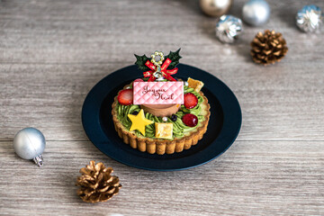 クリスマスケーキ 抹茶 リース