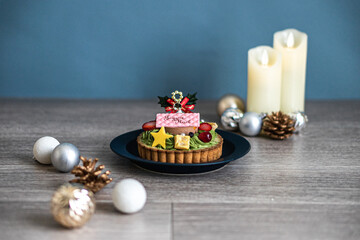 クリスマスケーキ 抹茶 リース