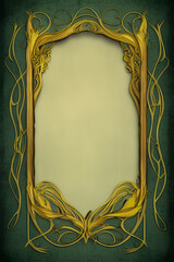 Art Nouveau frame. Generative AI