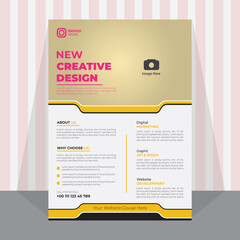 business template design, Brochure design, cover modern layout, annual report, poster, flyer in A4 with colorful triangles,  modern infographic design template-Flyer Template, creative flyer design.