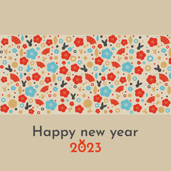Fototapeta na wymiar Happy new year 2023, Chinese new year greetings card. Abstract background