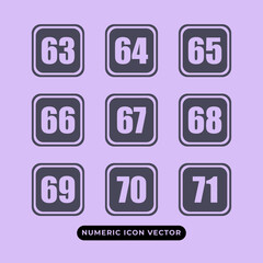 Numeric icon vector design templates