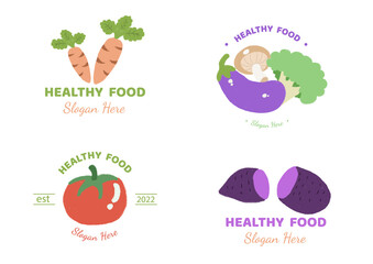 Hand drawn vegetables logo design