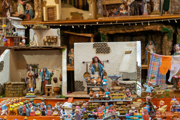 Christmas fair near city center in Malaga, Spain on December 23, 2022