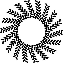 Halftone dots in circle form. round logo . vector dotted frame . design element
