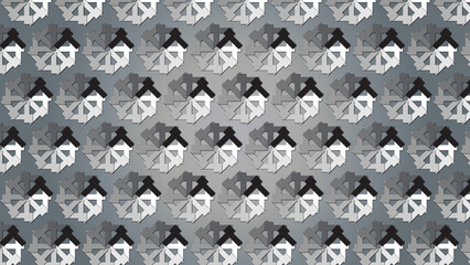 Gray/Metallic Modern Colored Geometrical textured pattern with decorative ornamental illustrations for desktop, wallpaper, background, texture
