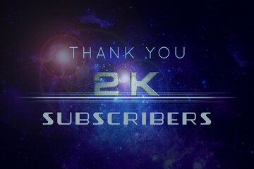 2 K subscribers celebration greeting banner with Star Wars Design