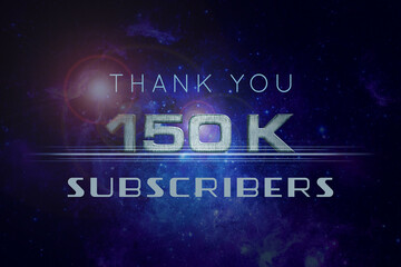 150 K subscribers celebration greeting banner with Star Wars Design
