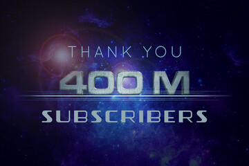 400 Million  subscribers celebration greeting banner with Star Wars Design