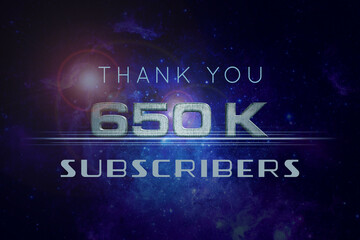 650 K  subscribers celebration greeting banner with Star Wars Design