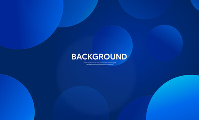 Abstract blue background with circles
