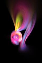 burning match on black background