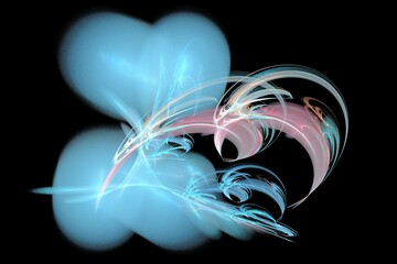 abstract fractal background by love blue black art design illustration graphic fractal 