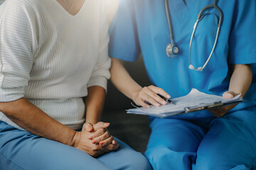 Elderly health checkups with a physician or psychiatrist who works with patients who are consulted...