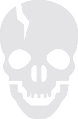 Broken Skull Vector Icon