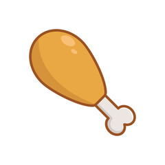 chicken meat icon vector design template in white background