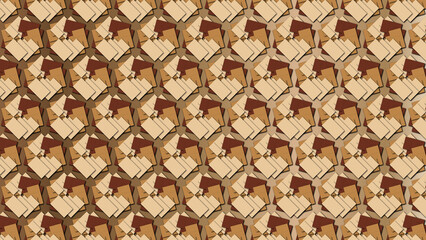 Brown Colored Geometrical textured pattern with decorative ornamental illustrations for desktop, wallpaper, background, texture