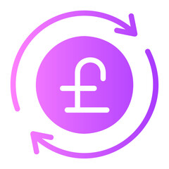 money exchange gradient icon