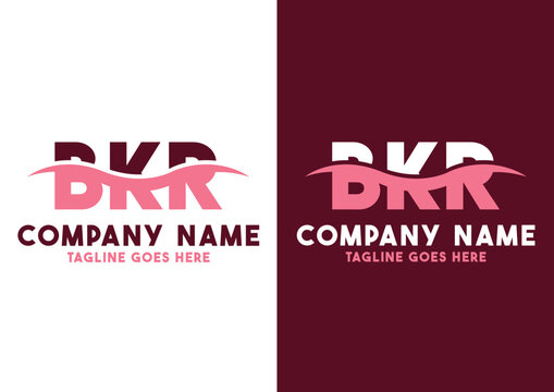 Letter BKR logo design template, BKR logo