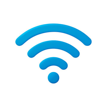 3d Wifi signal, connection and network symbol.